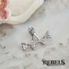 Barbella Rhodium Earrings