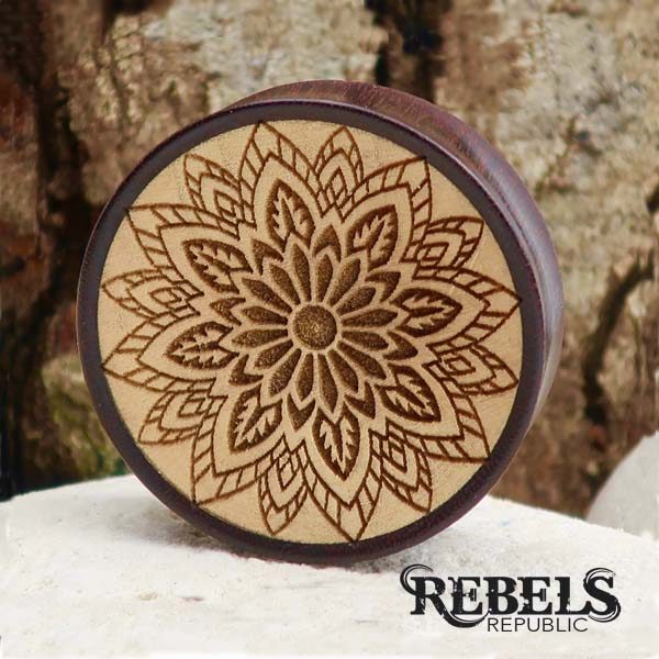 Mandala Madness Wood Plugs