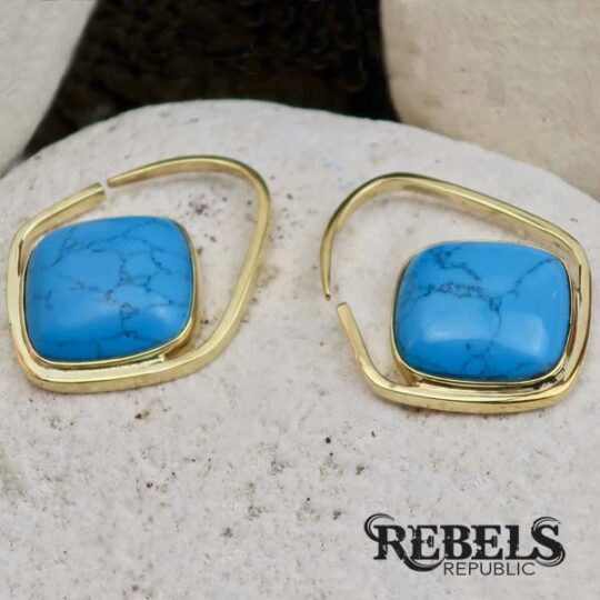 Turquoise Stone Ear Weights