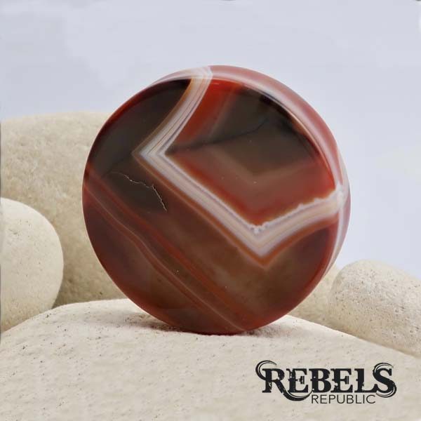 Red Agate Stone Plugs