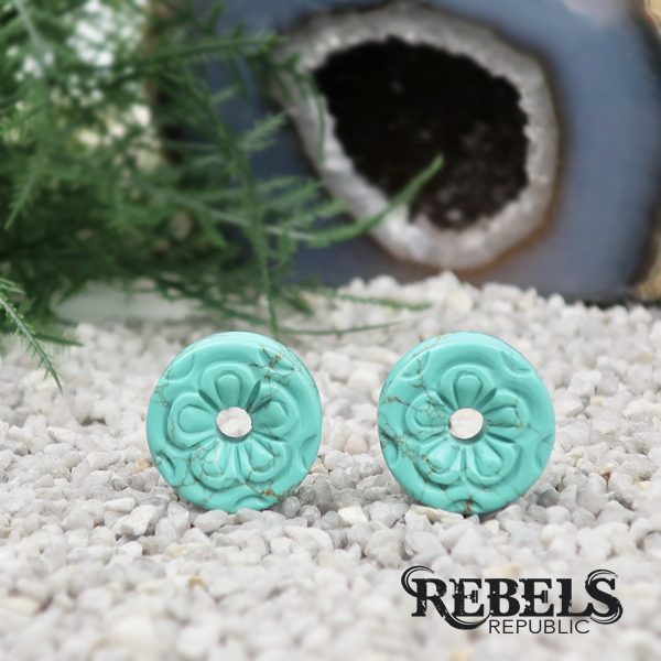 Turquoise Flower Eyelets