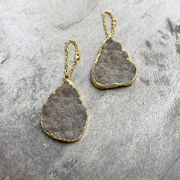 Druzy Stone Ear Weights